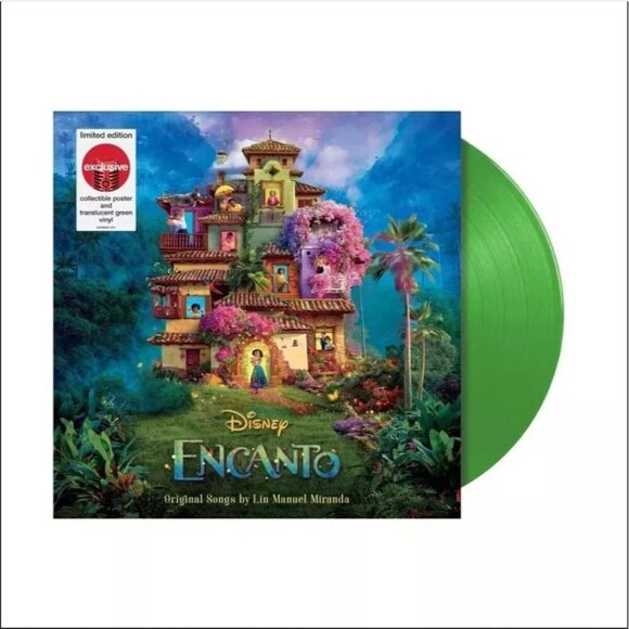 Disney Encanto Translucent Green Vinyl LP Collectible Poster Target Exclusive - Picture 2 of 5